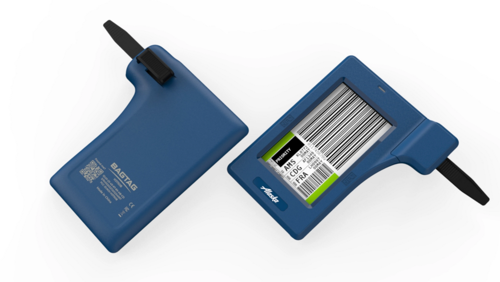ALASKA AIRLINES BECOMES FIRST US AIRLINE TO IMPLEMENT NEW ELECTRONIC BAG TAGS 1 Alaska Airlines electronic bag tags